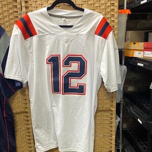 Brandy Melville White and Red Jersey